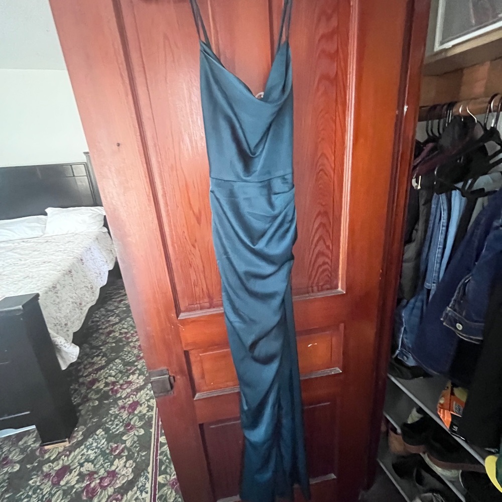 Lulu's Deep Teal Maxi Dress